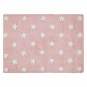 Alfombra Lavable Estrellas Rosa-Blanco