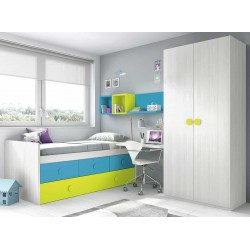 Dormitorio Juvenil Compacto L012